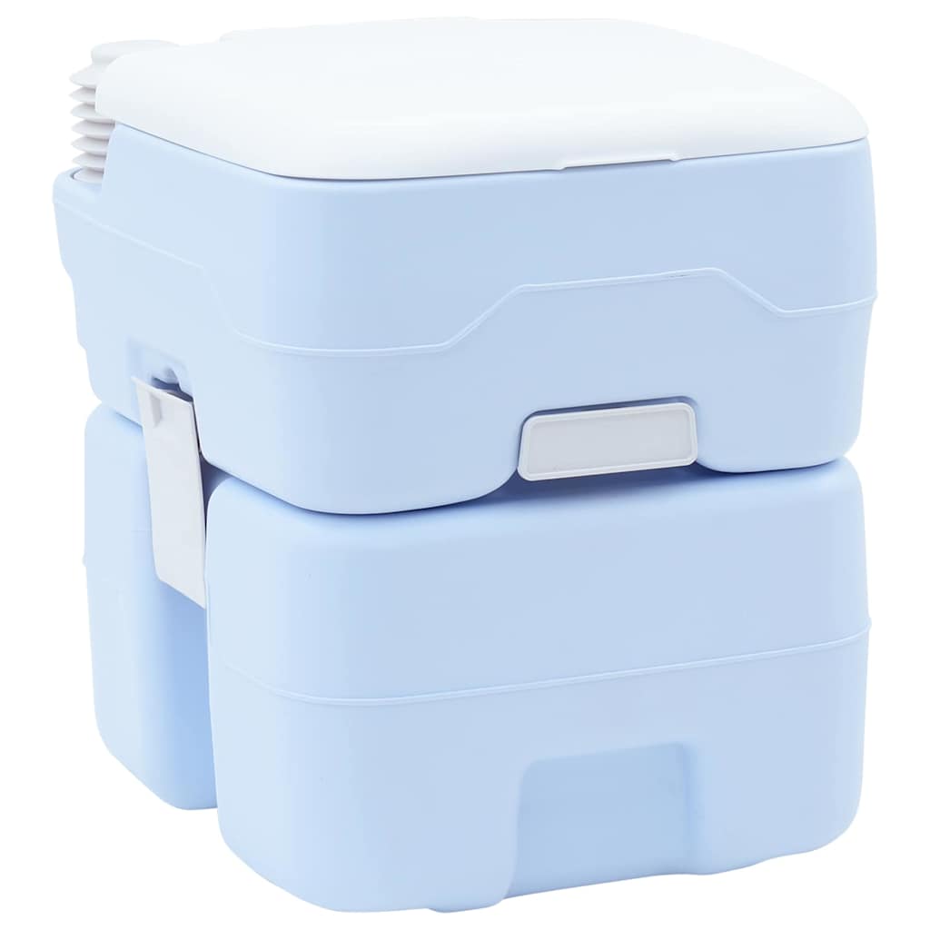 Kemping wc világoskék és fehér 41,5 x 36,5 x 42 cm polietilén