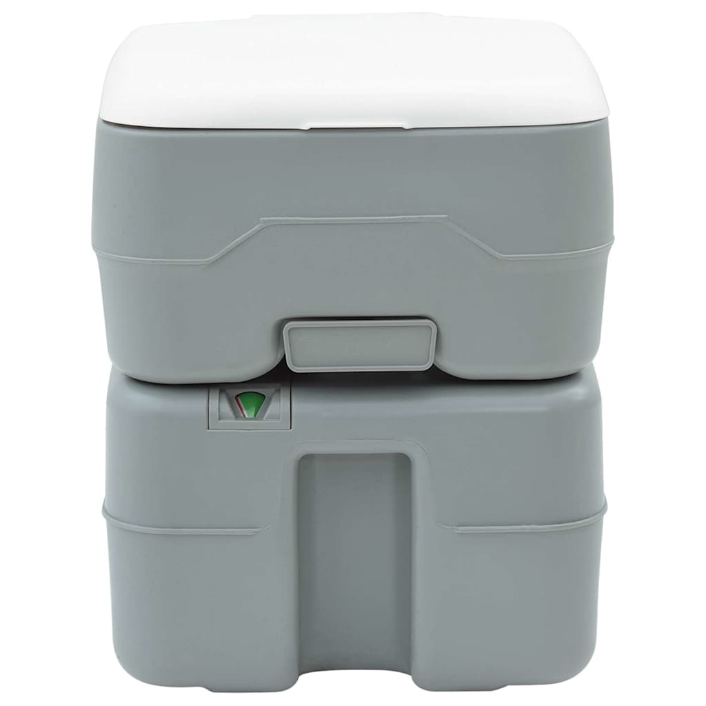 Kemping wc szürke 41,5 x 36,5 x 42 cm magas sűrűségű polietilén