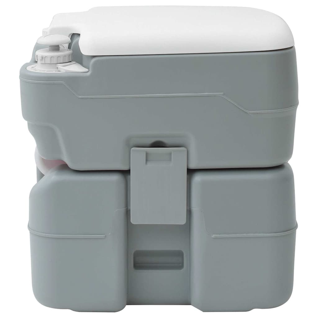 Kemping wc szürke 41,5 x 36,5 x 42 cm magas sűrűségű polietilén