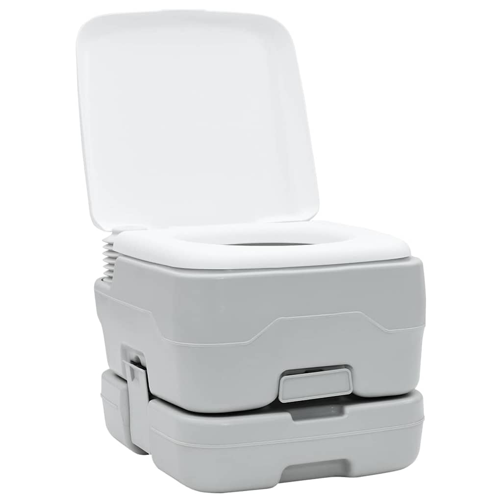 Kemping wc készlet 2 pcs szürke és fehér