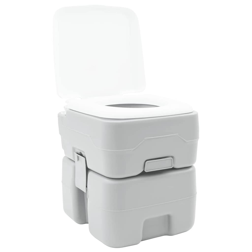 Kemping wc szürke 41,5 x 36,5 x 42 cm magas sűrűségű polietilén