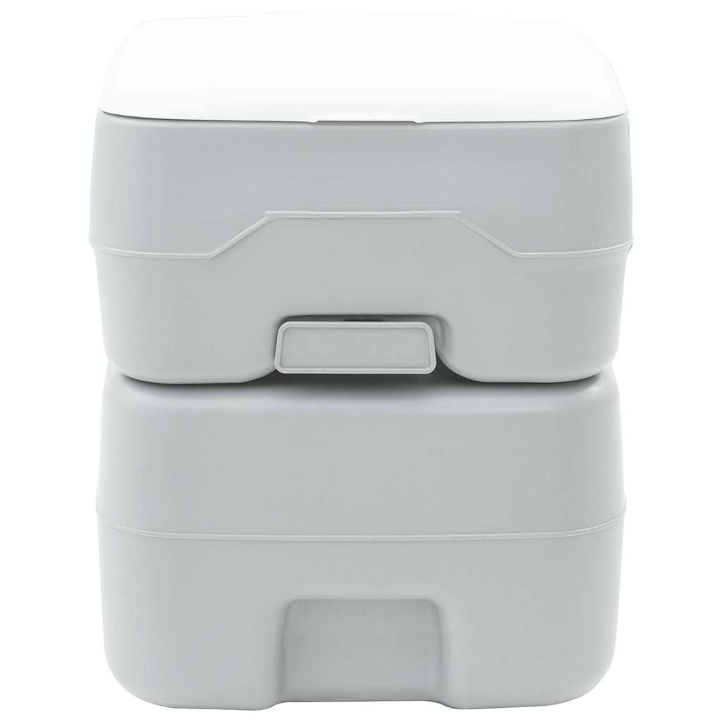 Kemping wc szürke 41,5 x 36,5 x 42 cm magas sűrűségű polietilén