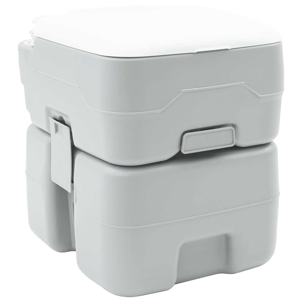 Kemping wc szürke 41,5 x 36,5 x 42 cm magas sűrűségű polietilén