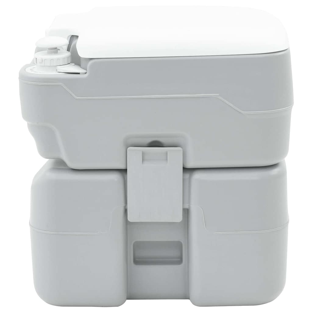 Kemping wc szürke 41,5 x 36,5 x 42 cm magas sűrűségű polietilén