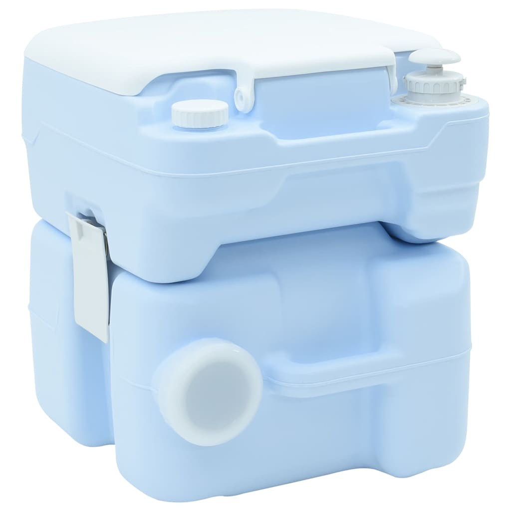 Kemping wc kék 41,5 x 36,5 x 42 cm magas sűrűségű polietilén