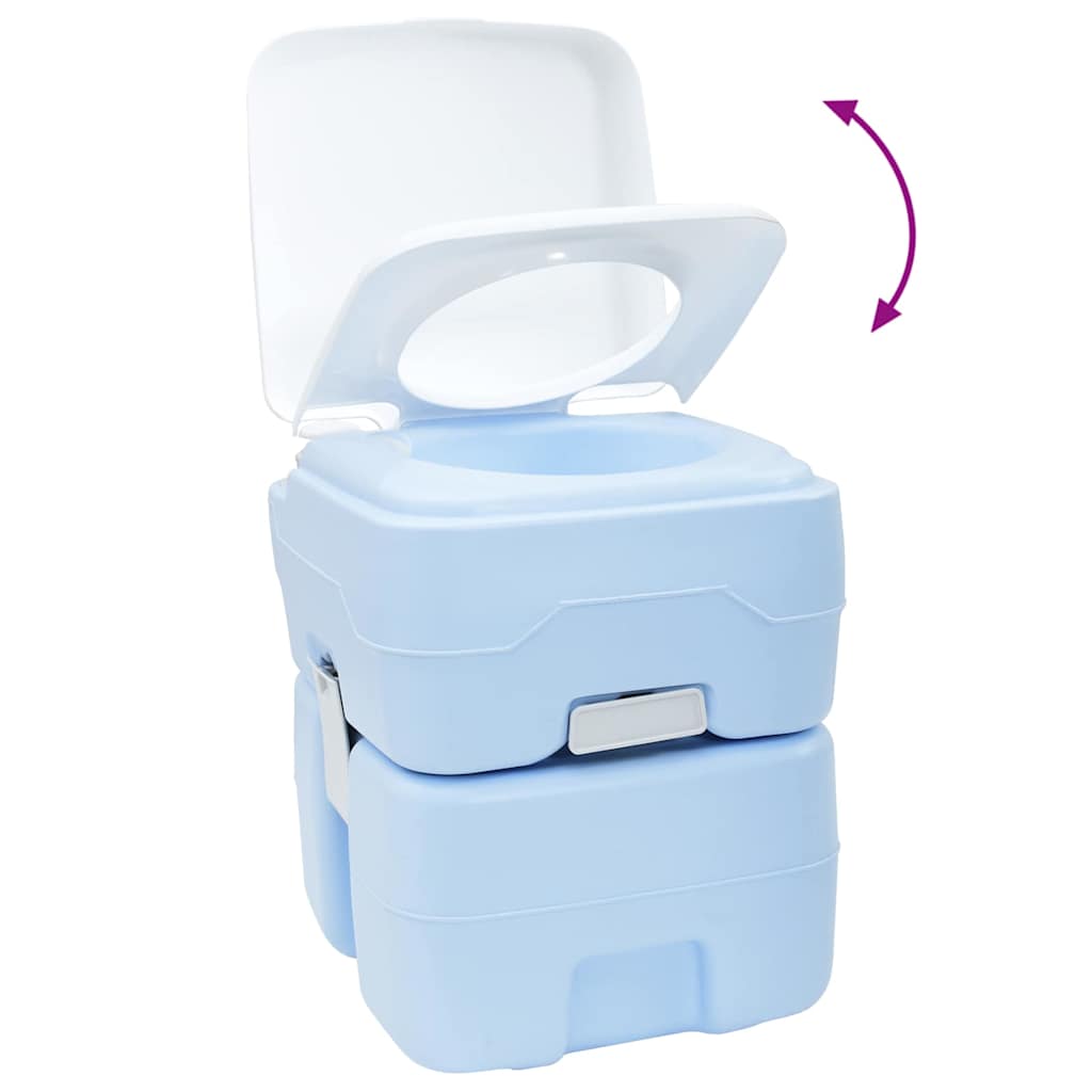 Kemping wc kék 41,5 x 36,5 x 42 cm magas sűrűségű polietilén