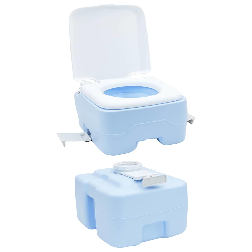 Kemping wc kék 41,5 x 36,5 x 42 cm magas sűrűségű polietilén