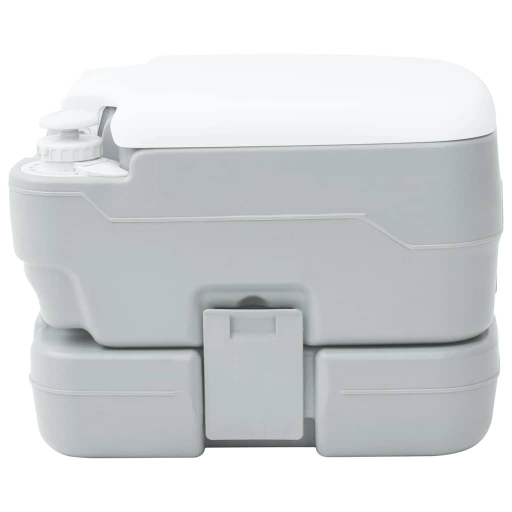Kemping wc szürke és fehér 41,5 x 36,5 x 30 cm polietilén