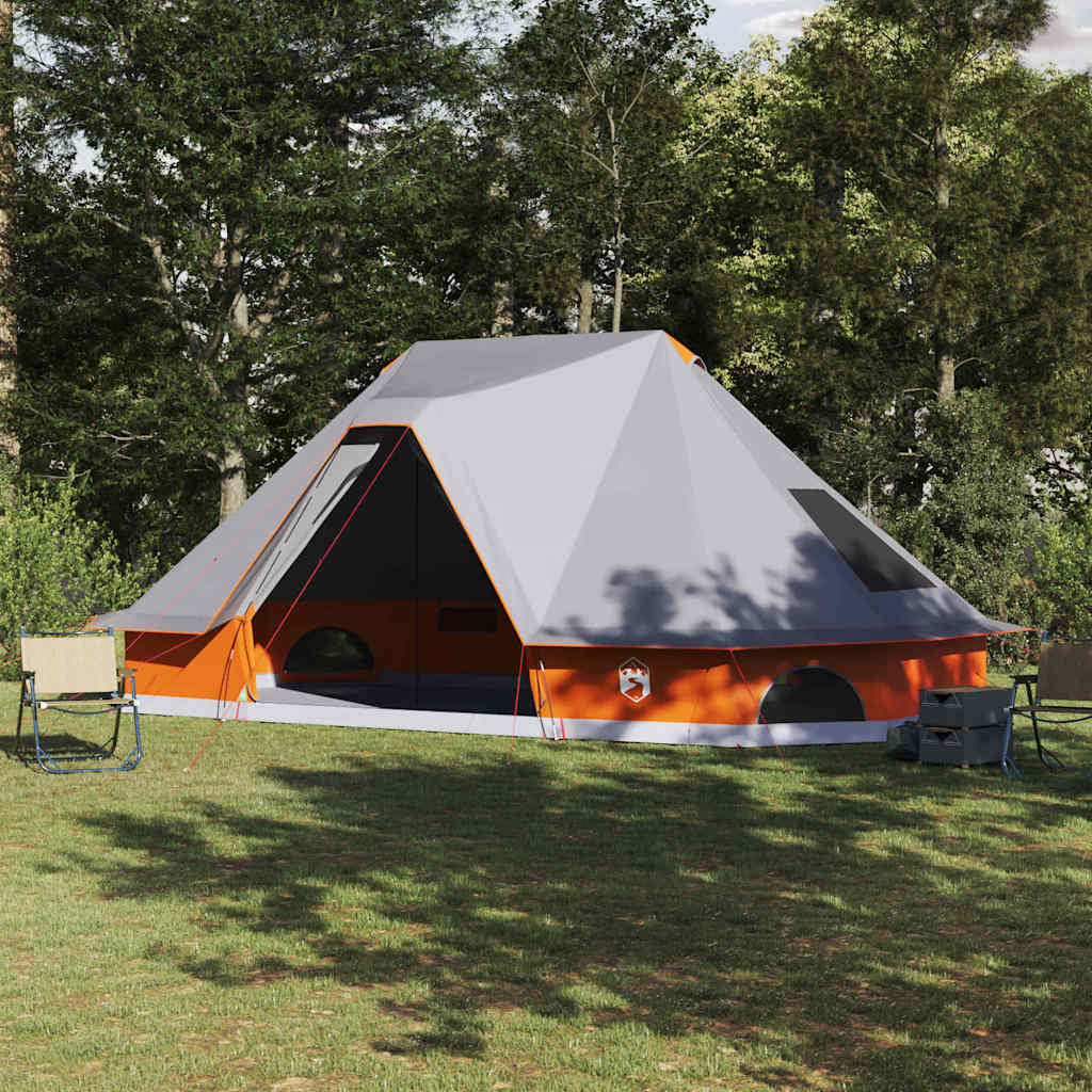 Tipi sátor tetővel szürke és narancs 680 x 430 x 270 cm taft