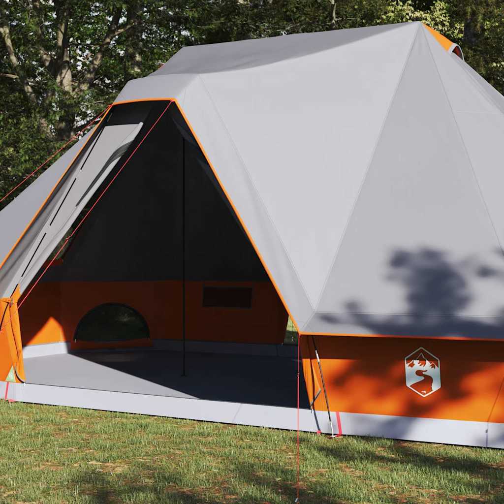 Tipi sátor tetővel szürke és narancs 680 x 430 x 270 cm taft