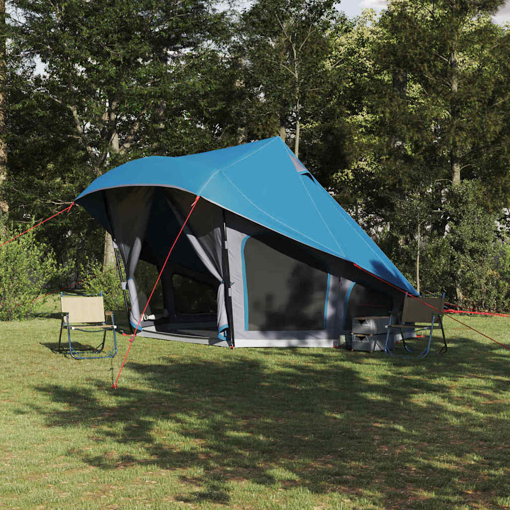 Tipi sátor tetővel tárolóval kék 508 x 470 x 300 cm taft