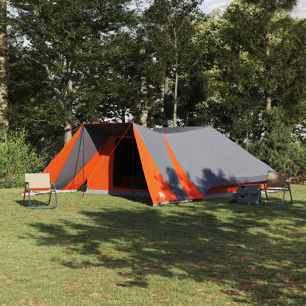 Tipi sátor tetővel szürke és narancs 660 x 456 x 200 cm taft