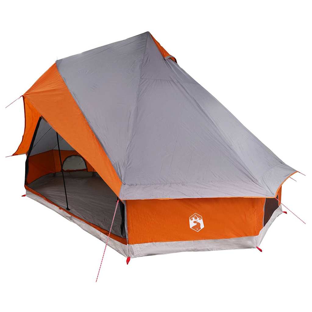 Tipi sátor tetővel szürke és narancs 400 x 346 x 250 cm taft