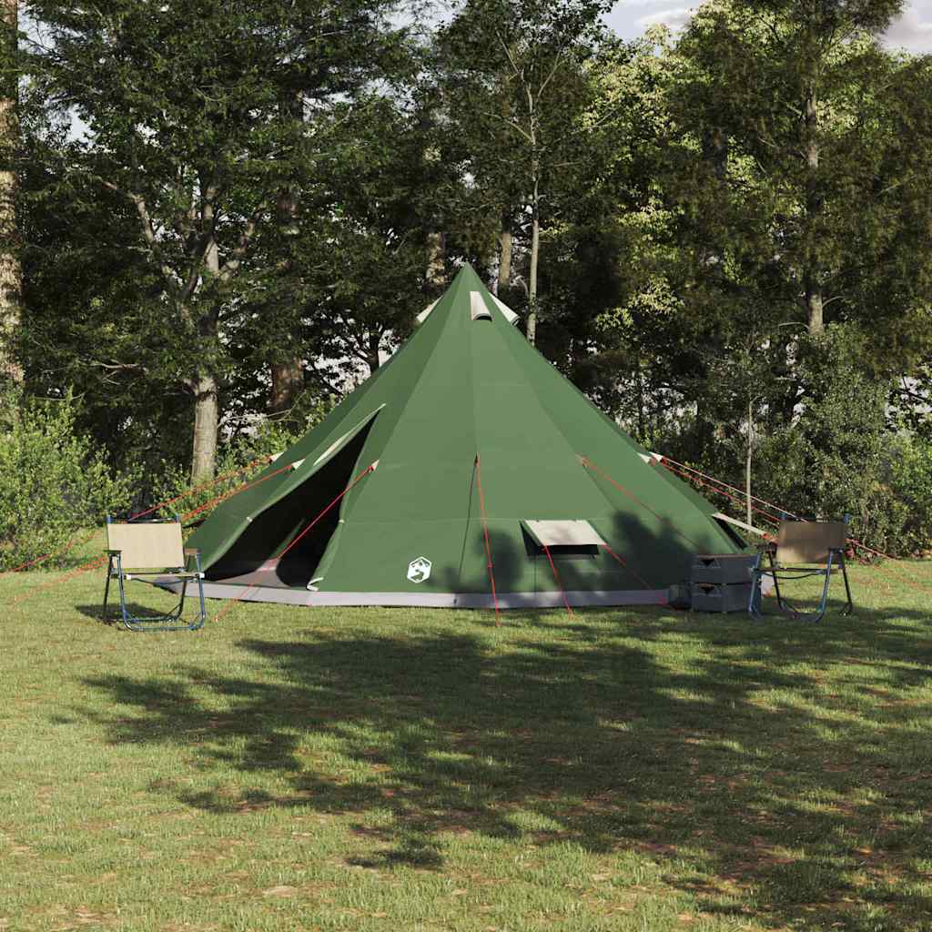 Tipi sátor tetővel tárolóval zöld 560 x 560 x 300 cm taft