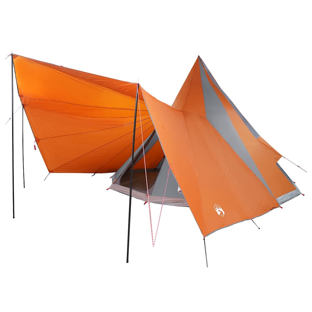 Tipi sátor tetővel szürke és narancs 510 x 690 x 330 cm taft