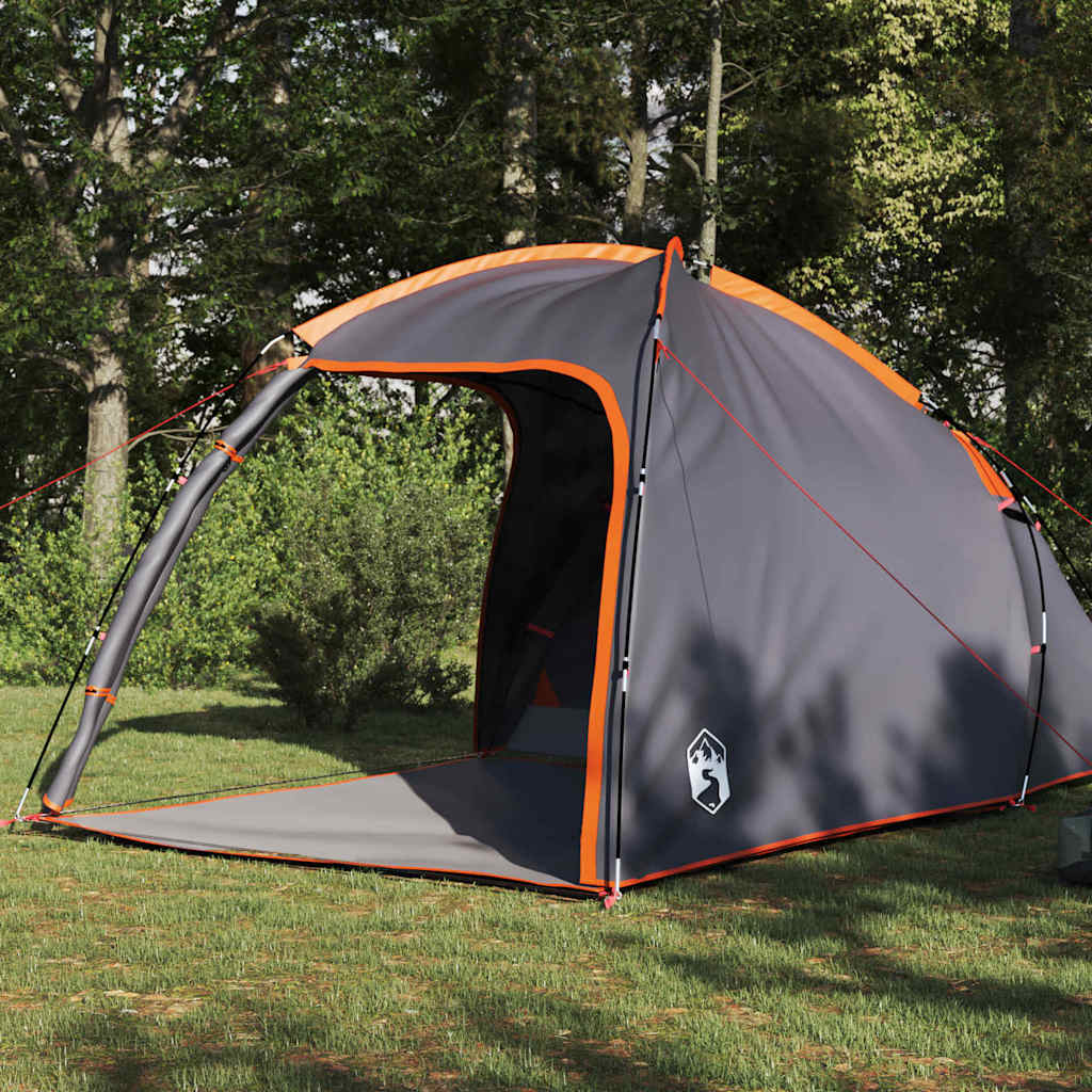Kabin sátor tetővel szürke és narancs 370 x 230 x 185 cm taft