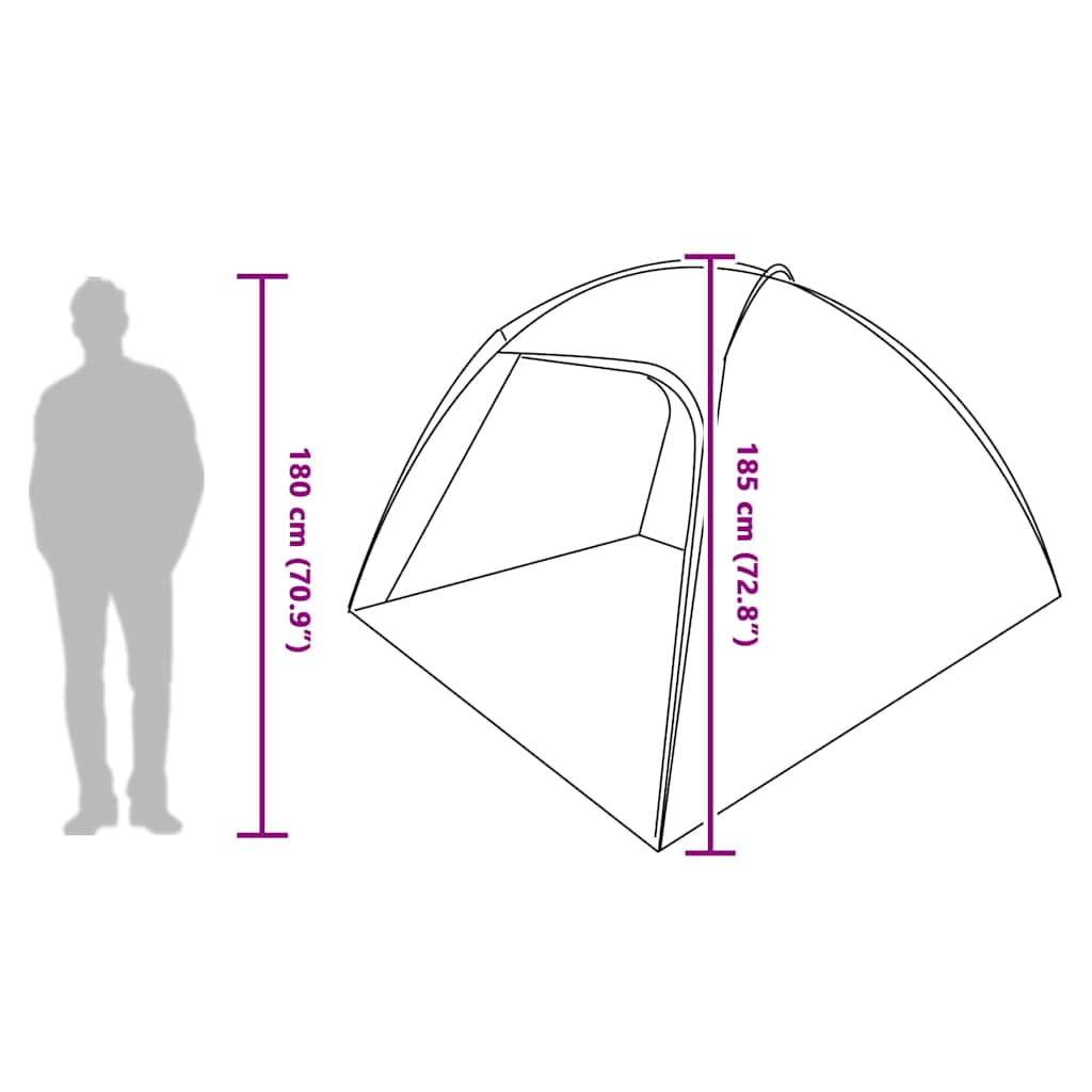 Kabin sátor tetővel szürke és narancs 370 x 230 x 185 cm taft