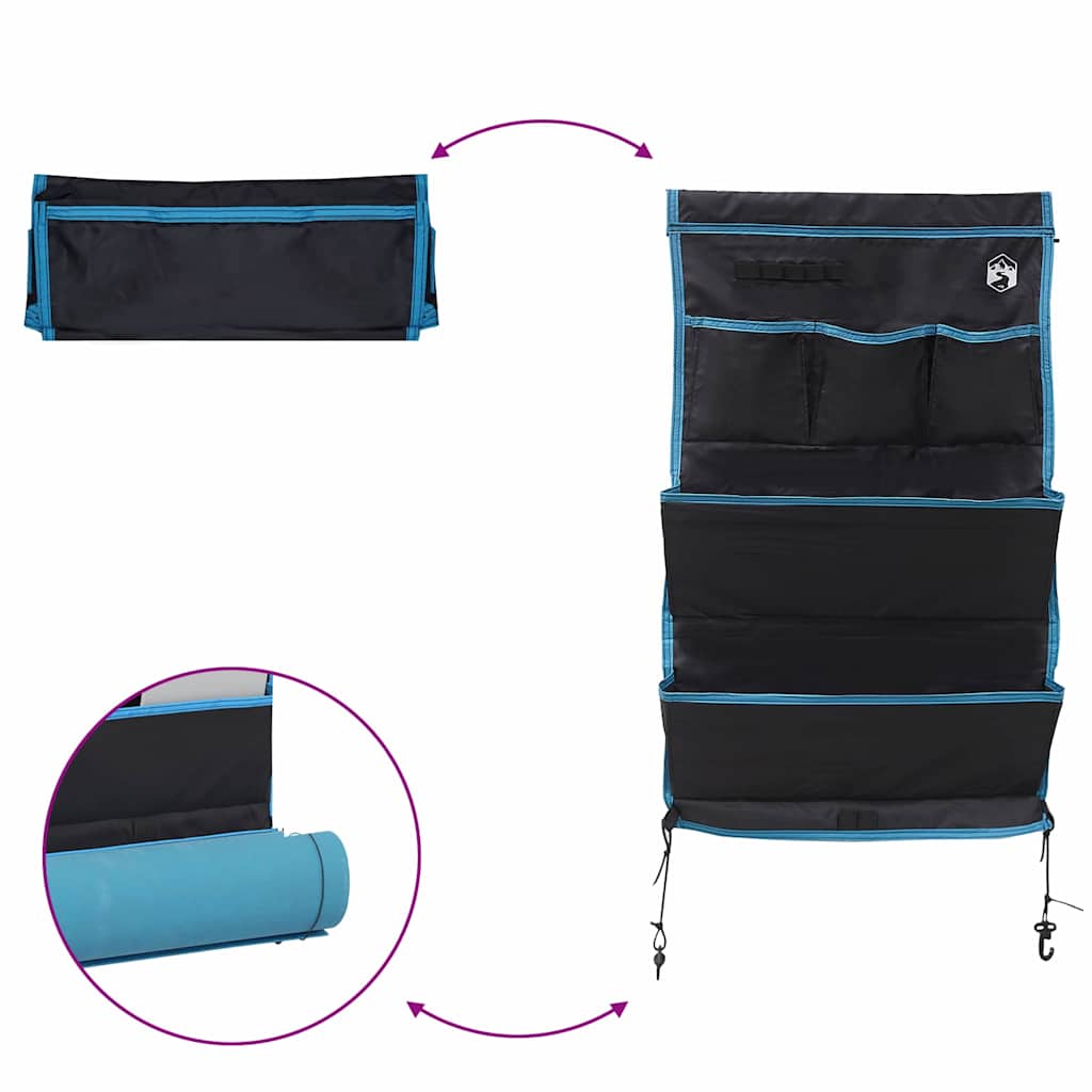 Tárolótáska tárolóval fekete és kék 91 x 47,5 cm oxford