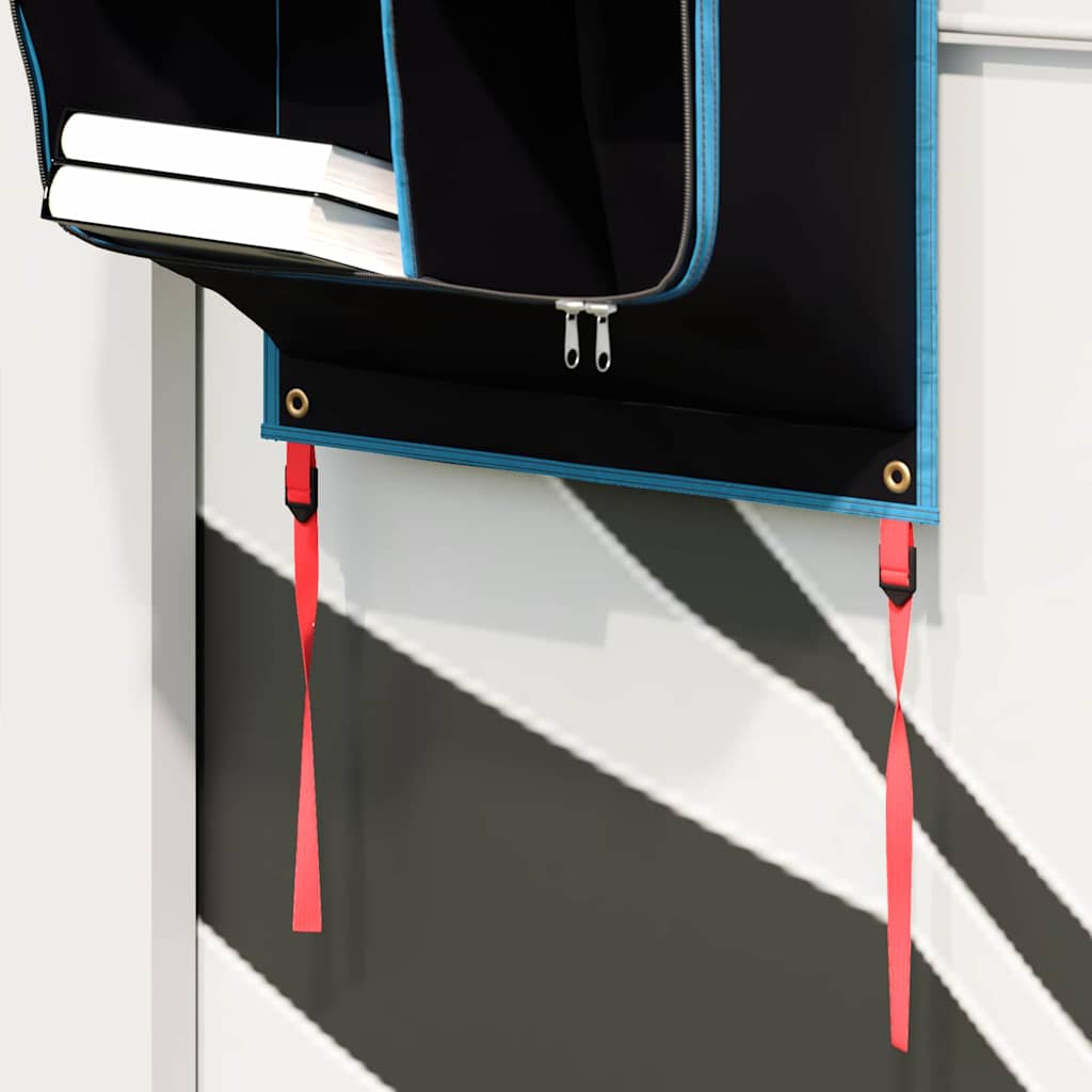 Tárolótáska tárolóval fekete és kék 140 x 43 cm oxford
