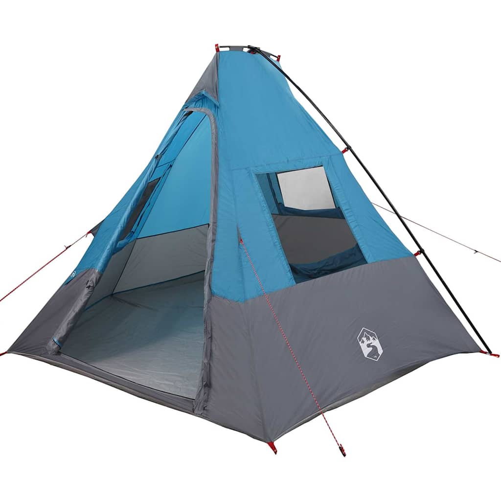 Tipi sátor tetővel tárolóval kék 383 x 338 x 217 cm taft