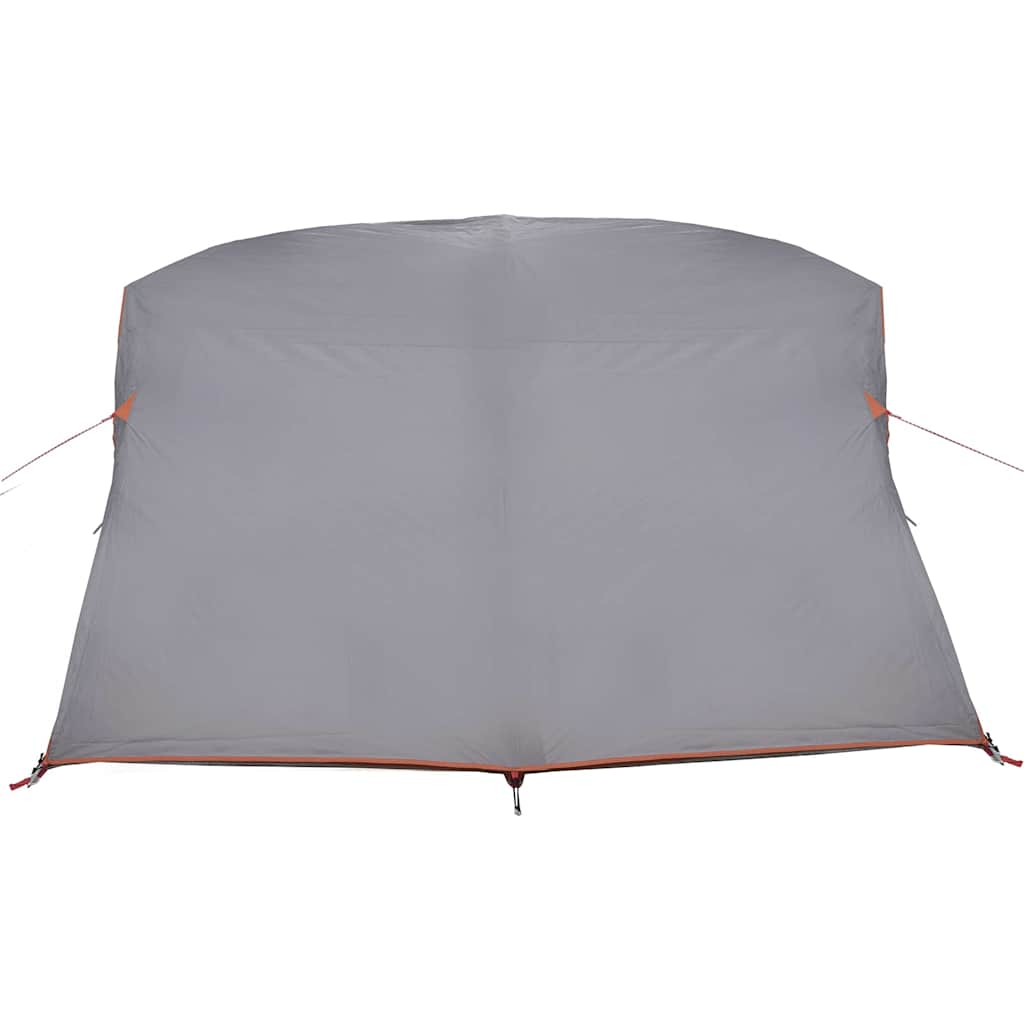 Kempingssátor tetővel szürke és narancs 275 x 230 x 140 cm taft