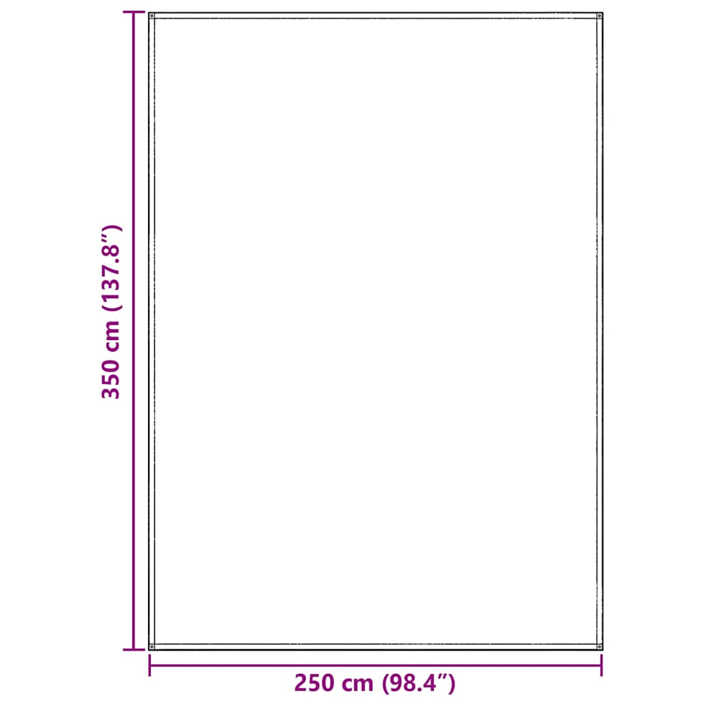 Sátor szőnyeg kék és szürke 350 x 250 cm polietilén