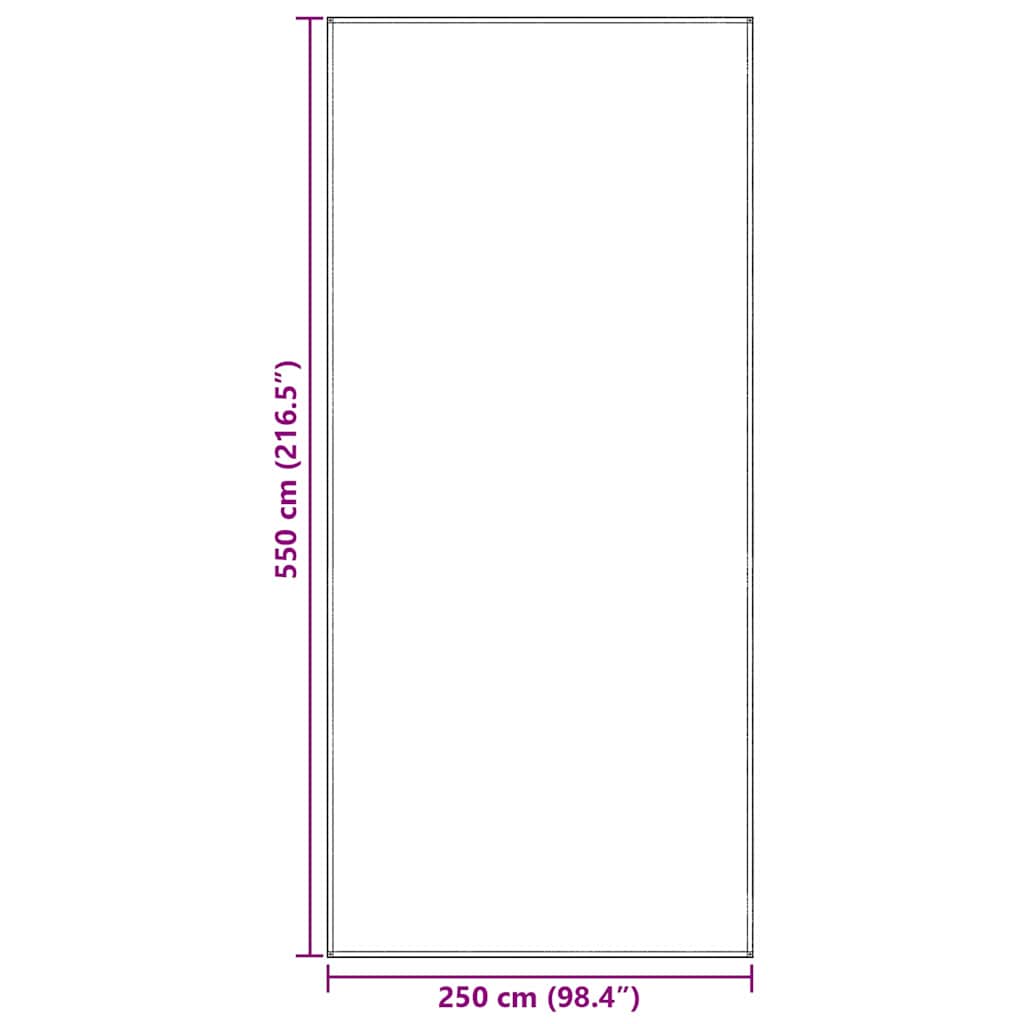 Sátor szőnyeg kék és szürke 550 x 250 cm polietilén