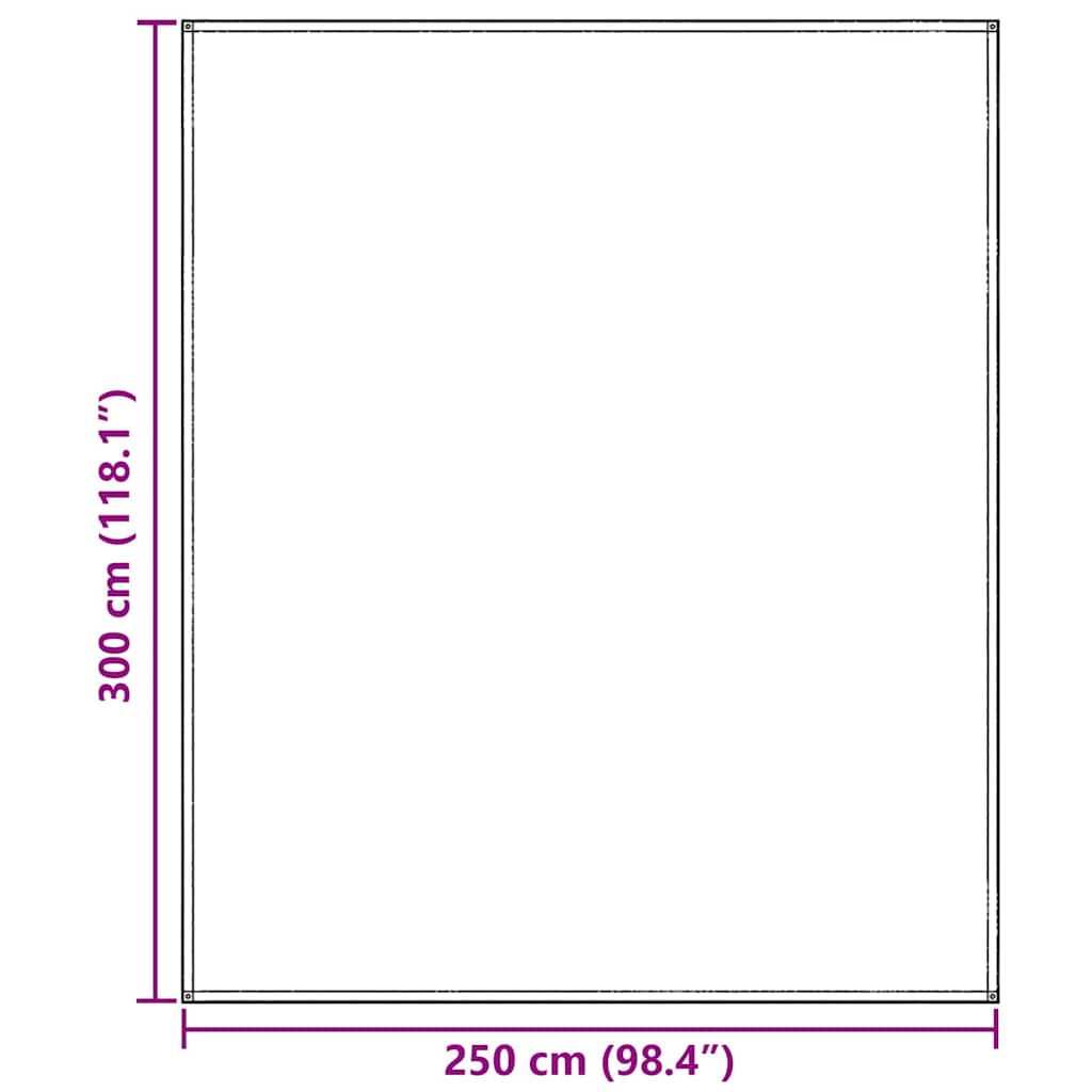 Sátor szőnyeg világosszürke 300 x 250 cm polietilén