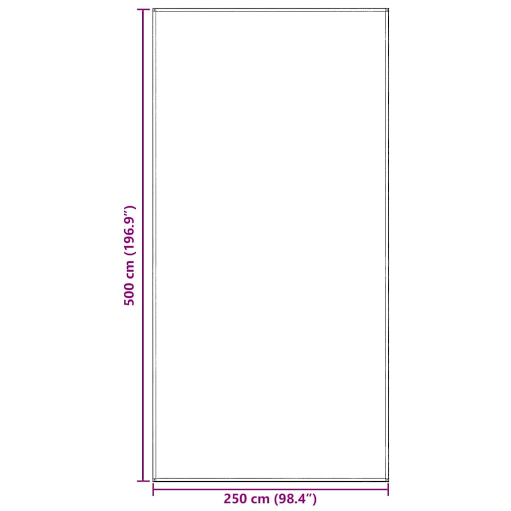 Sátor szőnyeg világosszürke 500 x 250 cm polietilén