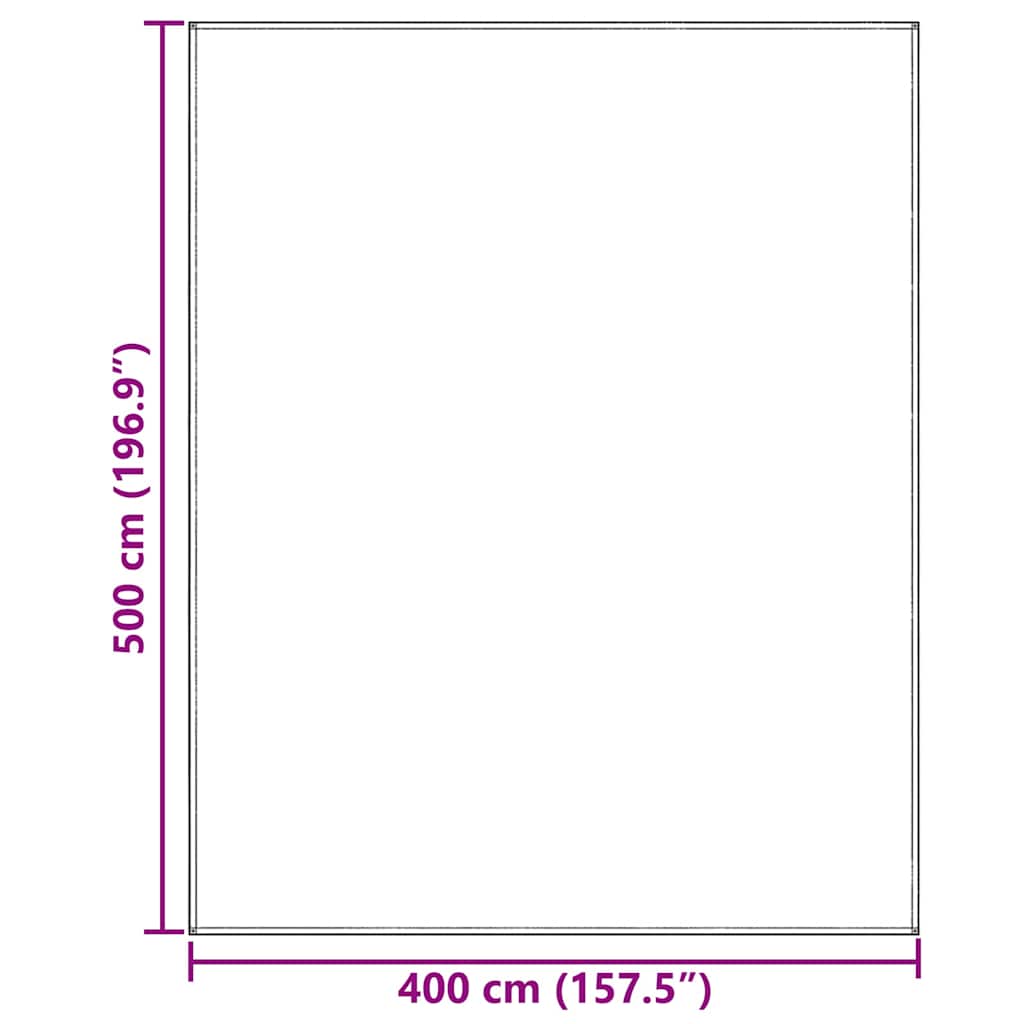 Sátor szőnyeg világosszürke 500 x 400 cm polietilén