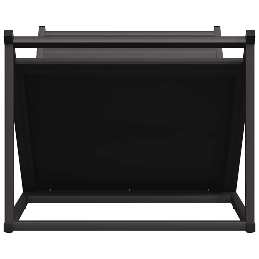 Fekete hidegen hengerelt acél tűzifatároló 70x43x34,5 cm