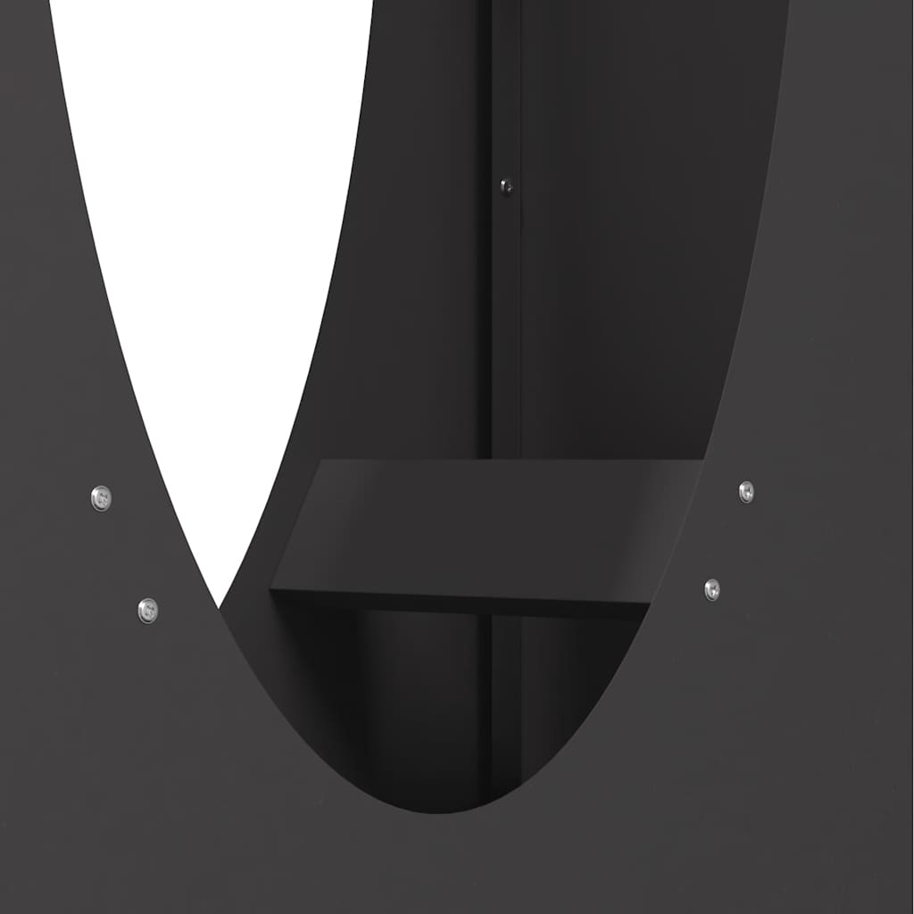 Fekete hidegen hengerelt acél tűzifatároló 50x23x100 cm