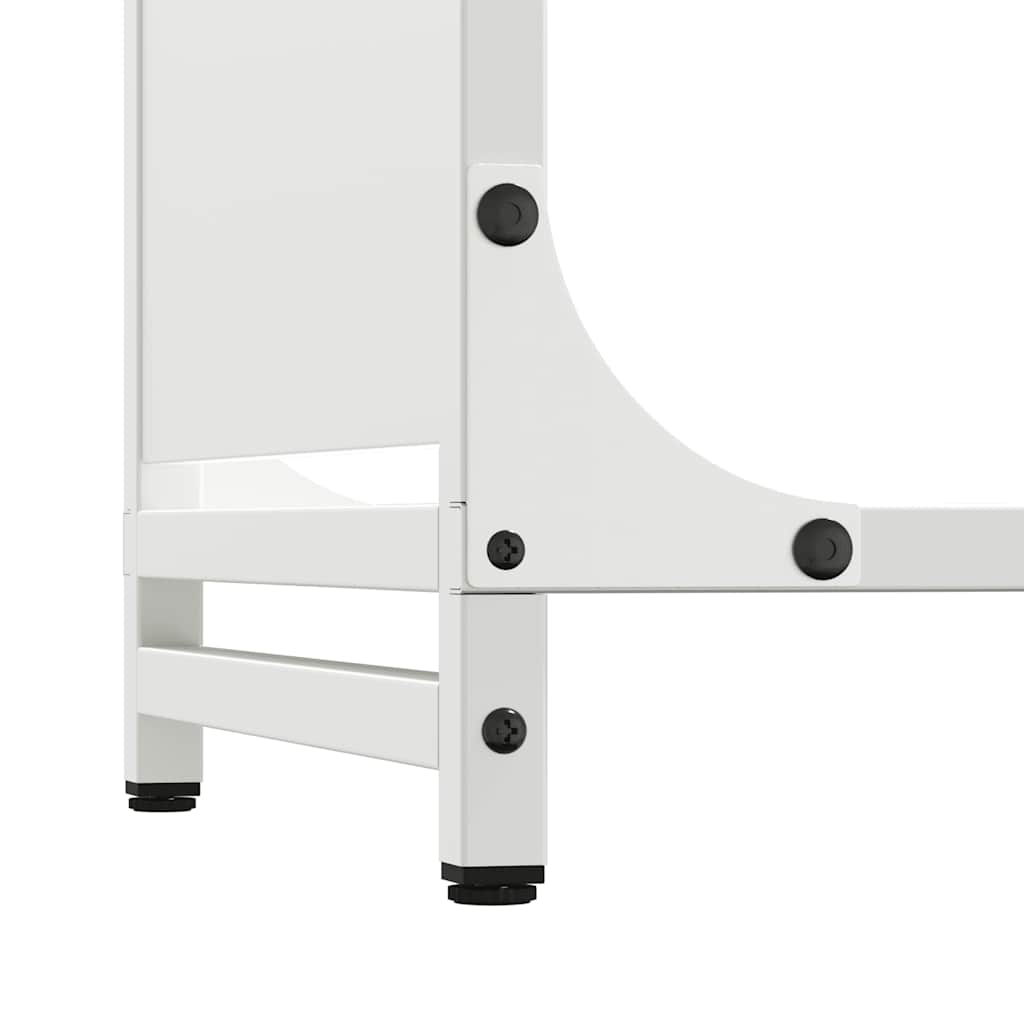 Fehér hidegen hengerelt acél tűzifatároló 44x28x65 cm