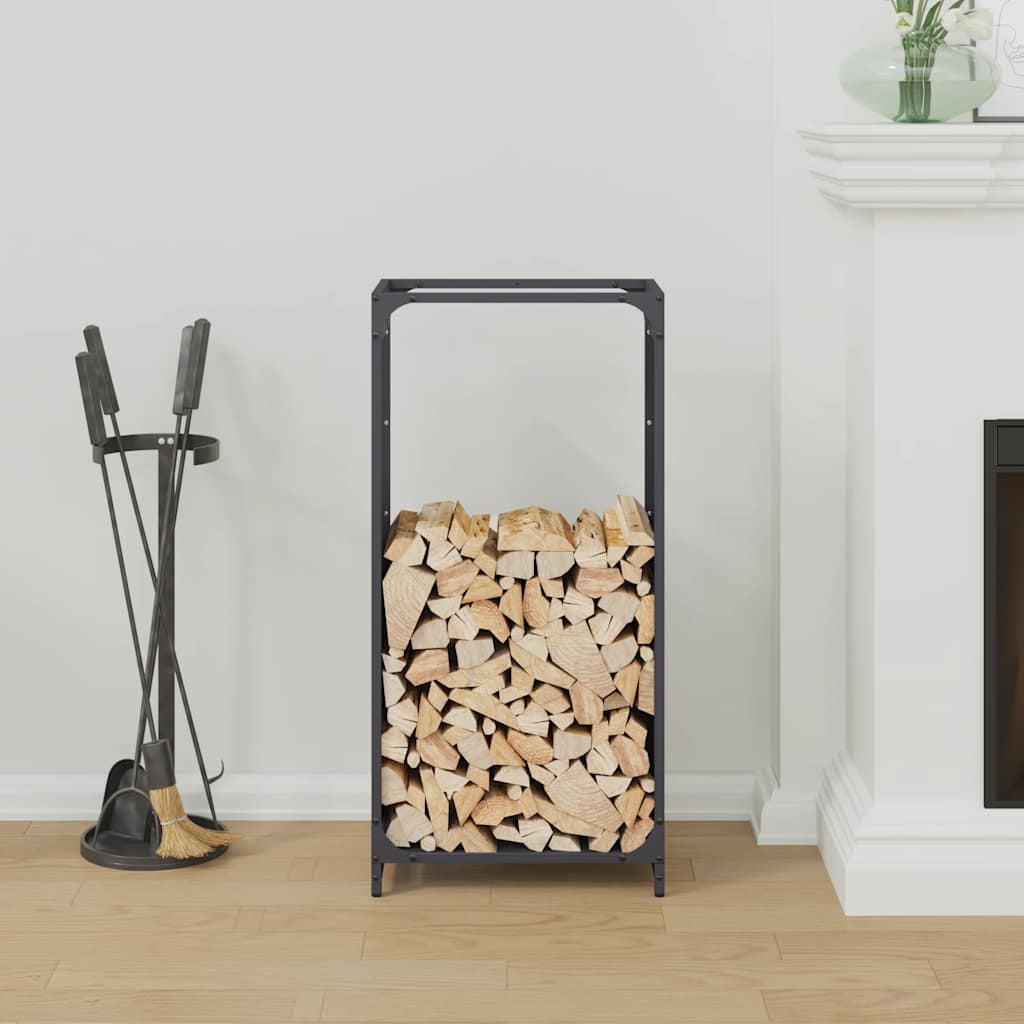 Antracitszürke hidegen hengerelt acél tűzifatároló 44x28x90 cm