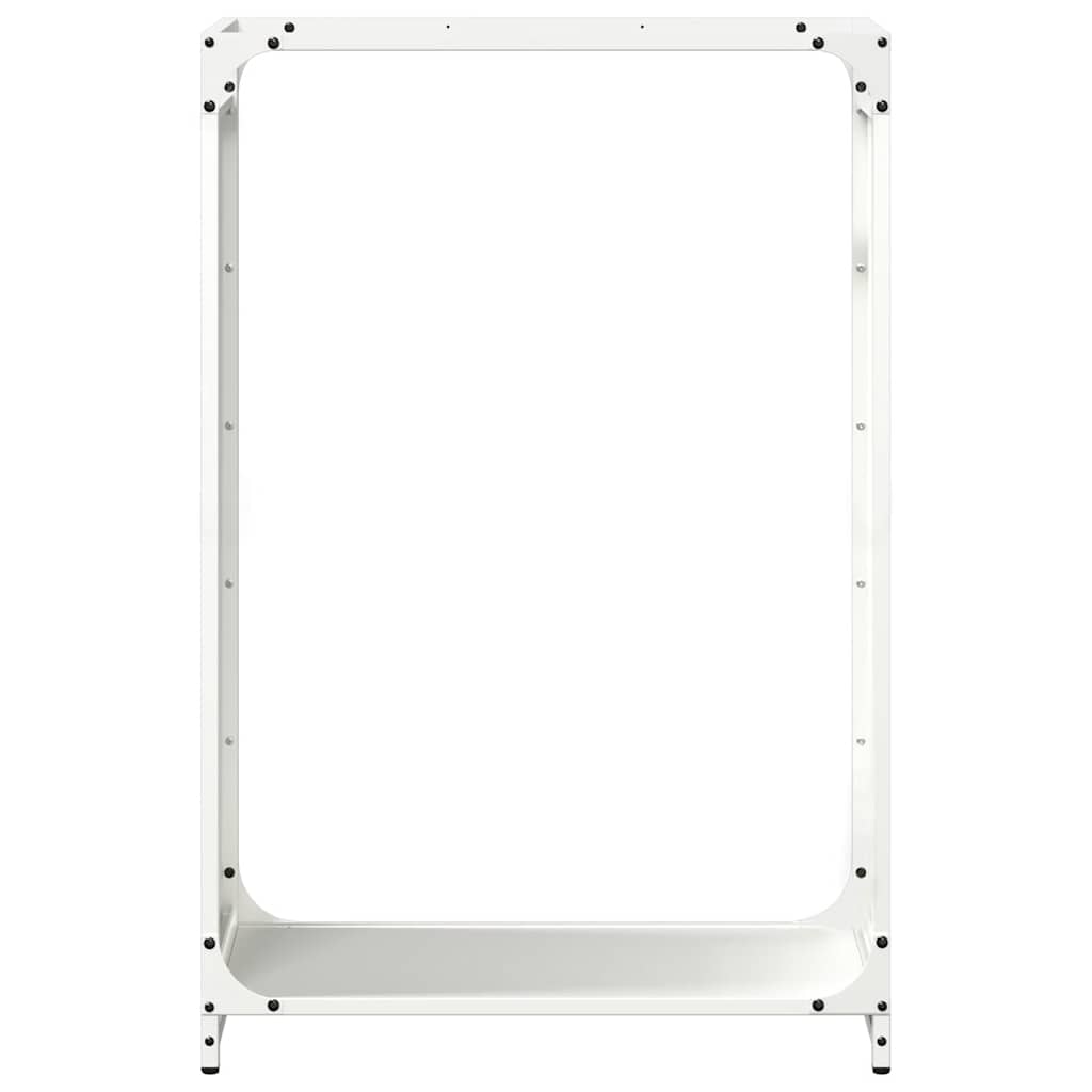 Fehér hidegen hengerelt acél tűzifatároló 60x28x90 cm