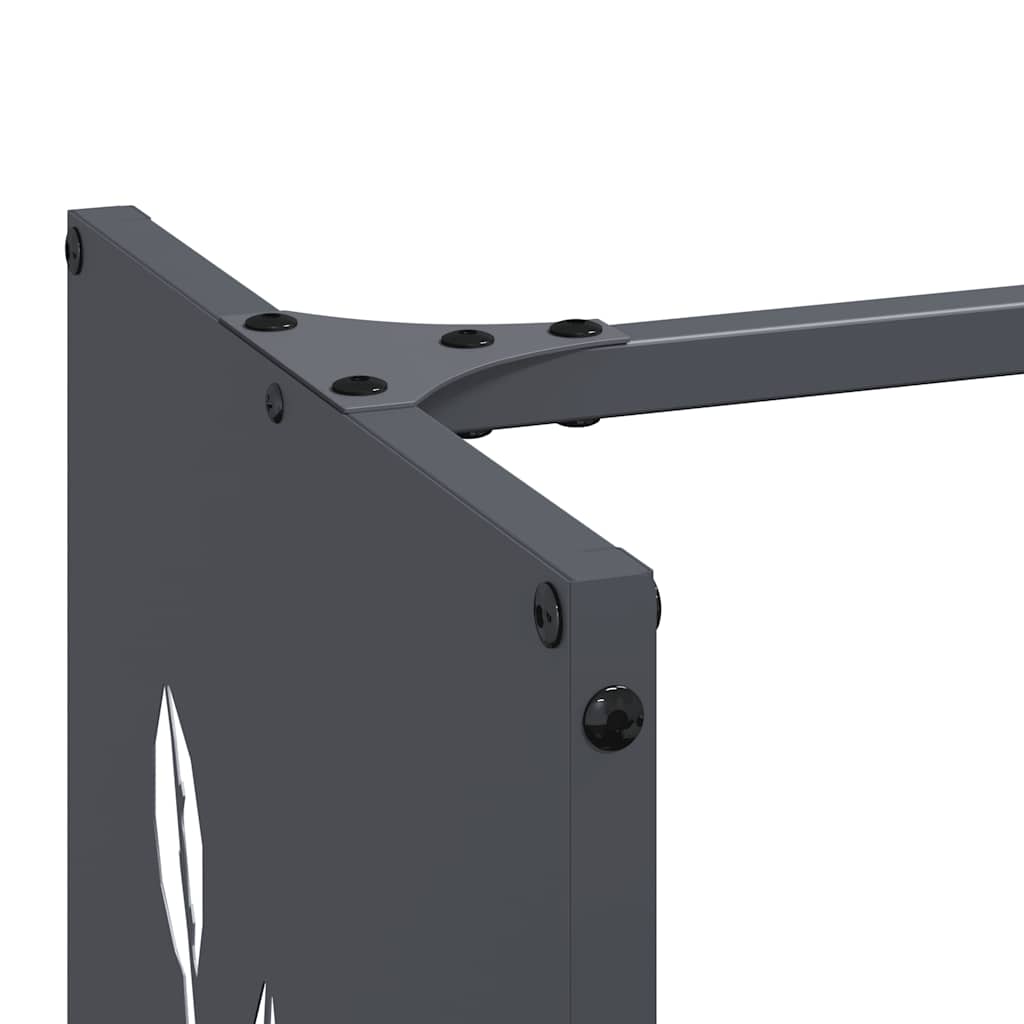 Antracitszürke hidegen hengerelt acél tűzifatároló 40x30x80 cm