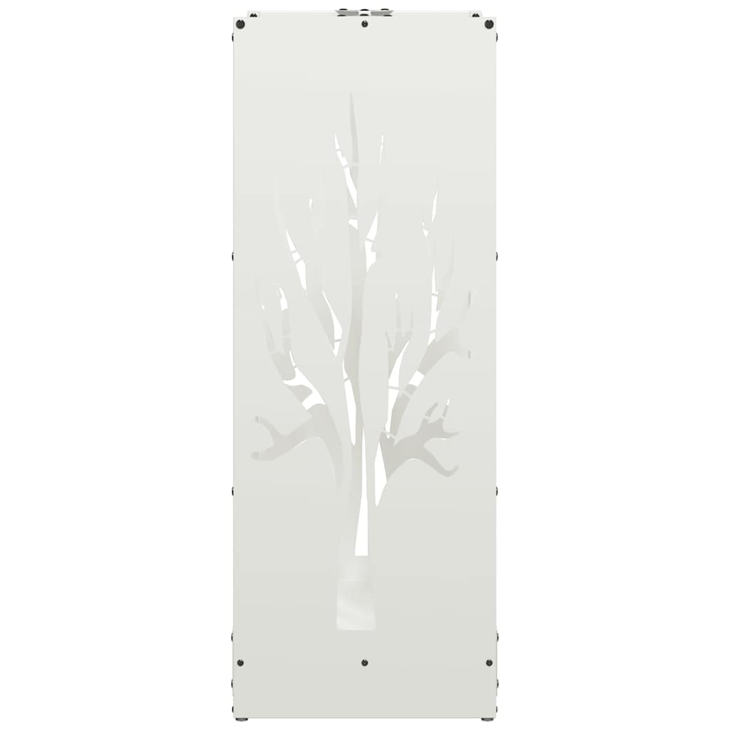 Fehér hidegen hengerelt acél tűzifatároló 40x30x80 cm