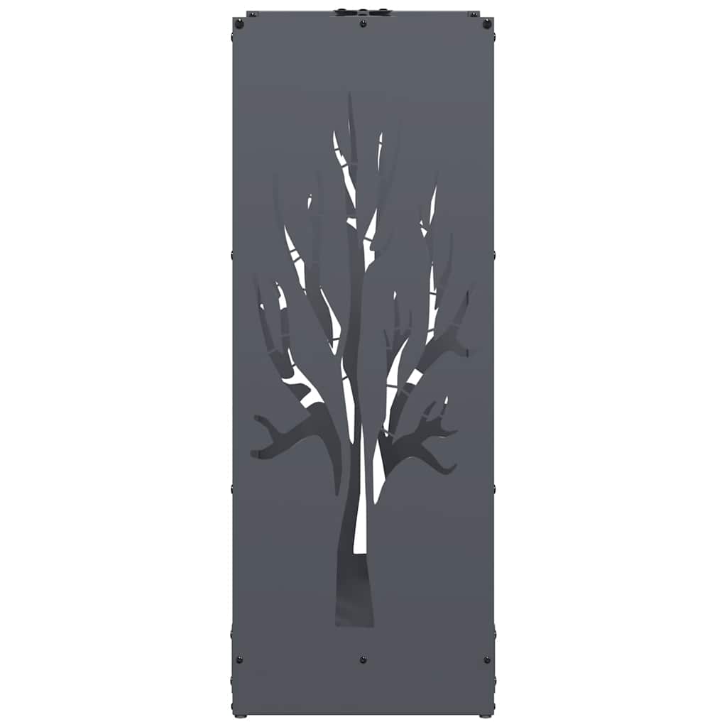 Antracitszürke hidegen hengerelt acél tűzifatároló 40x30x80 cm