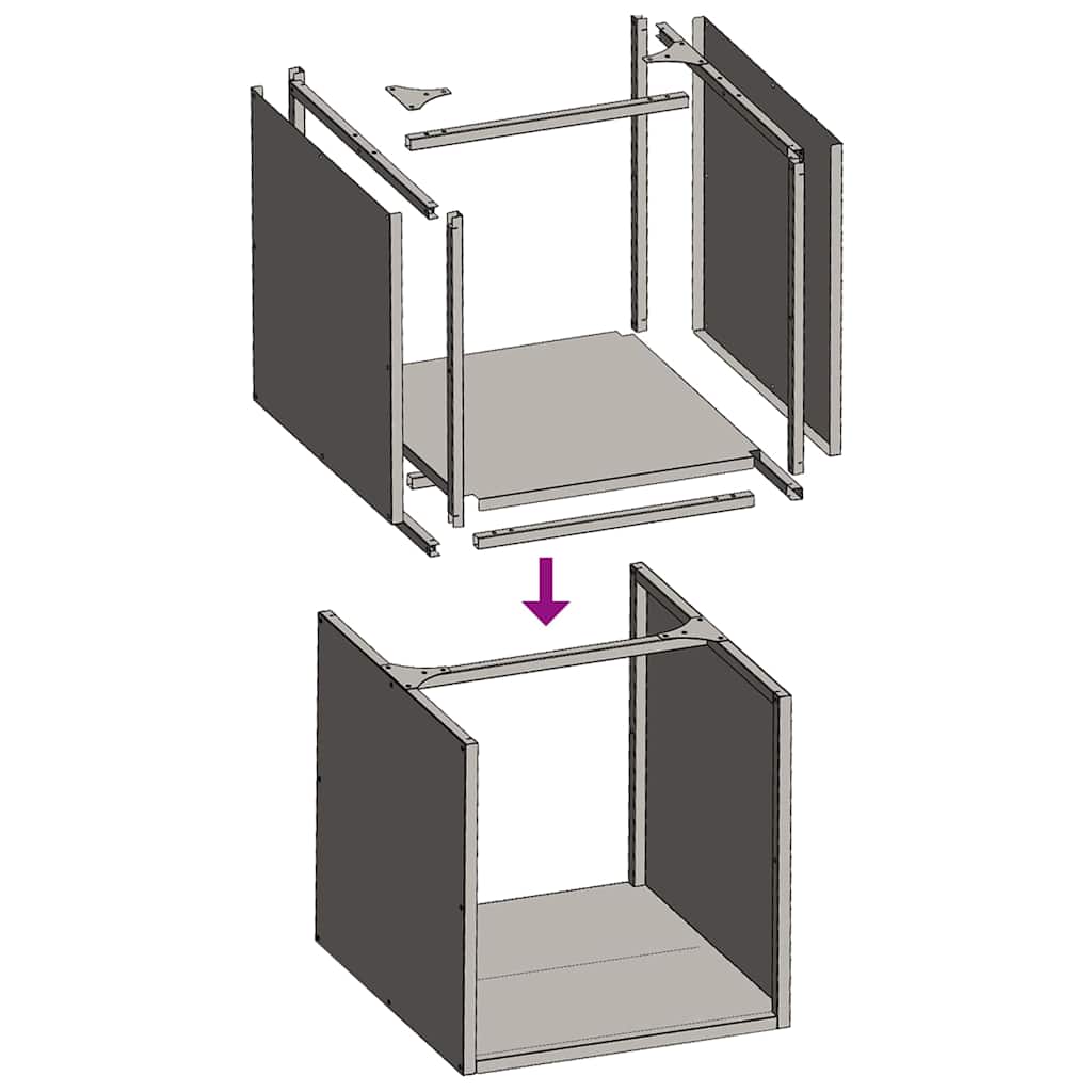 Antracitszürke hidegen hengerelt acél tűzifatároló 40x40x40 cm