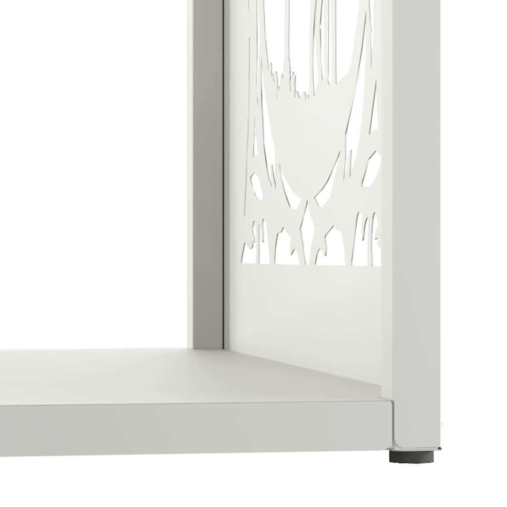 Fehér hidegen hengerelt acél tűzifatároló 40x40x40 cm