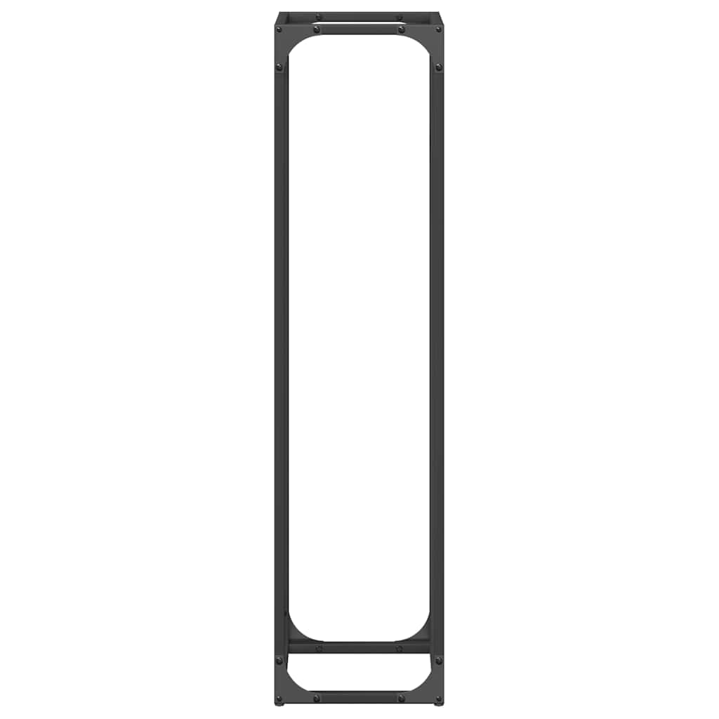 Fekete hidegen hengerelt acél tűzifatároló 25x25x100 cm