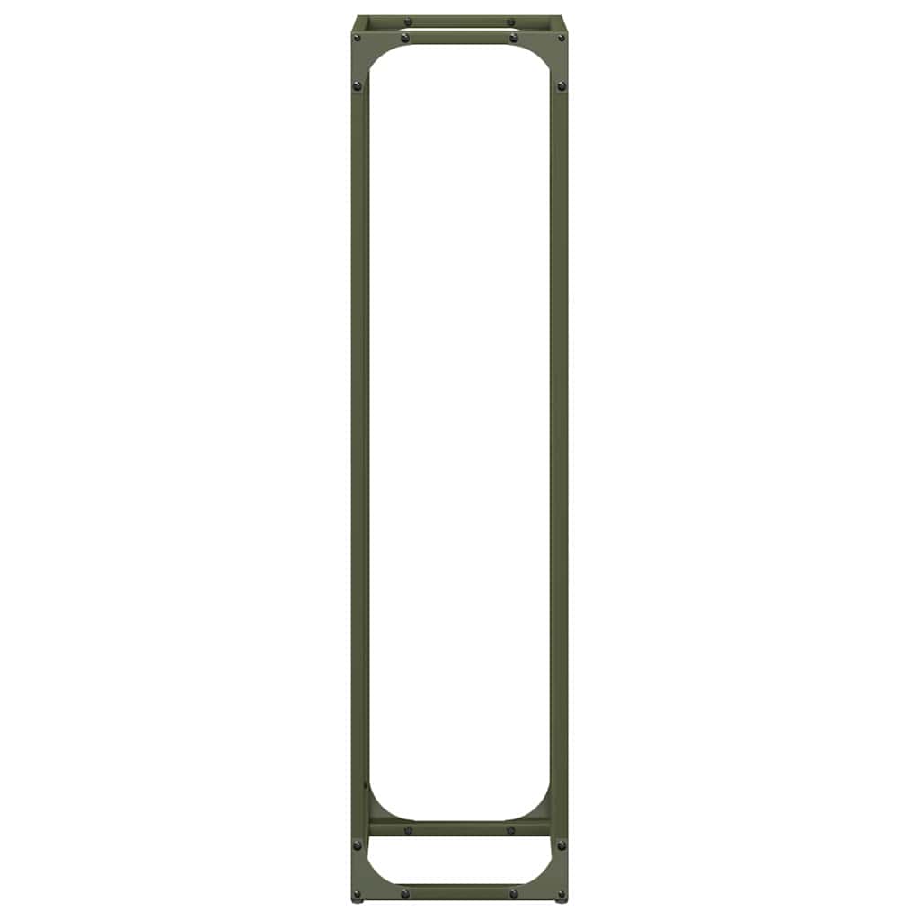 Olívazöld hidegen hengerelt acél tűzifatároló 25x25x100 cm