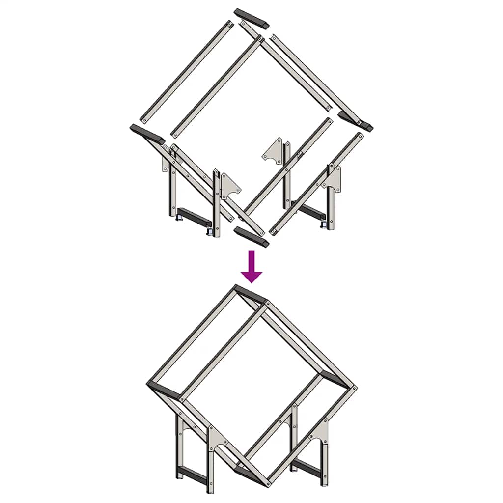 Fehér hidegen hengerelt acél tűzifatároló 50x25x50 cm