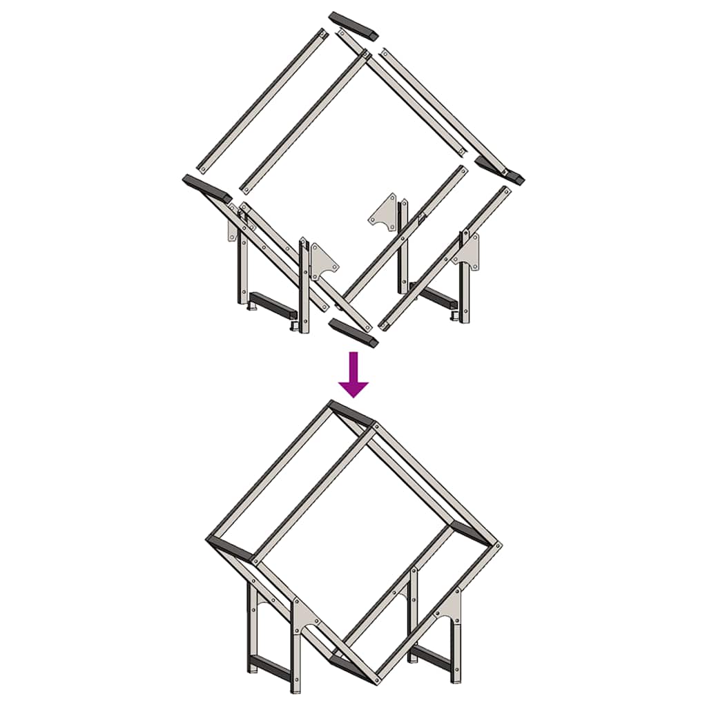 Antracitszürke hidegen hengerelt acél tűzifatároló 50x25x50 cm