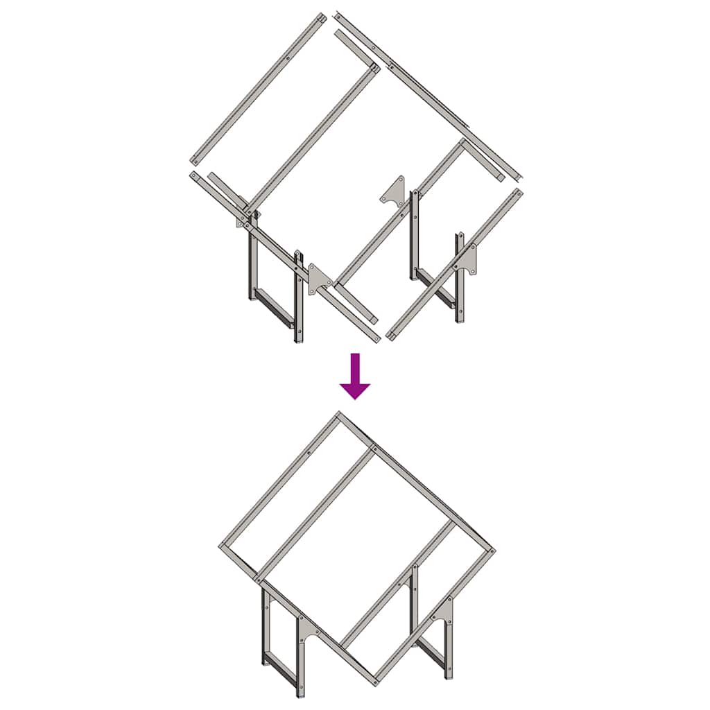 Fehér hidegen hengerelt acél tűzifatároló 60x25x60 cm