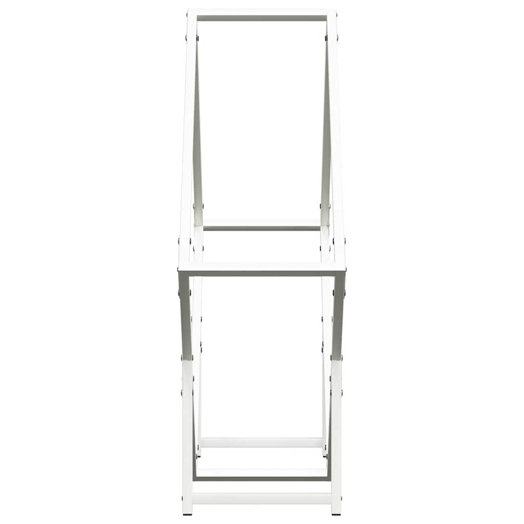 Fehér hidegen hengerelt acél tűzifatároló 80x25x80 cm