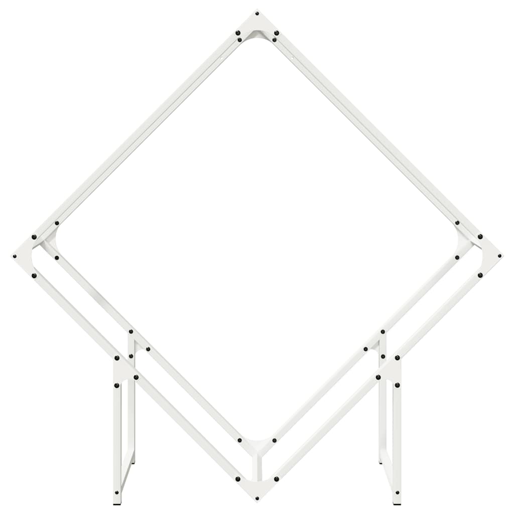 Fehér hidegen hengerelt acél tűzifatároló 100x25x100 cm