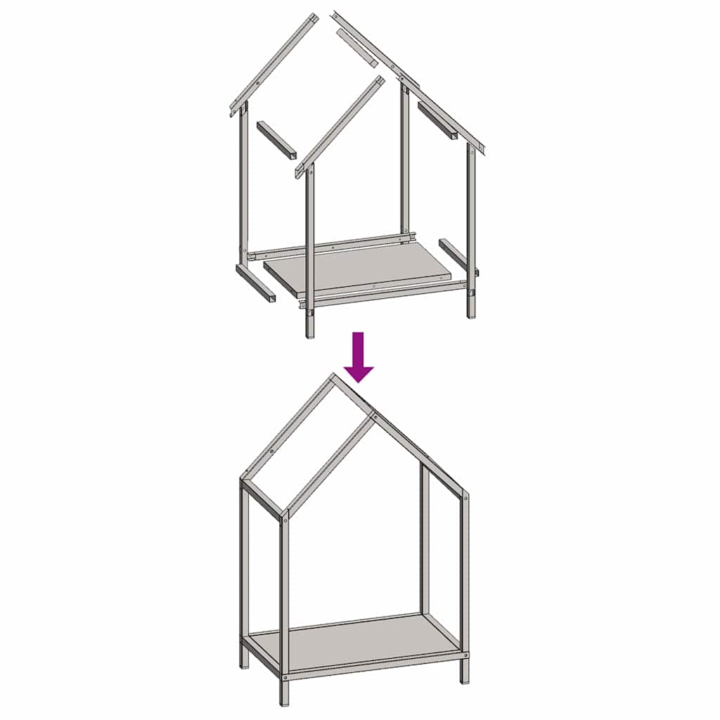 Fehér hidegen hengerelt acél tűzifatároló 40x25x60 cm