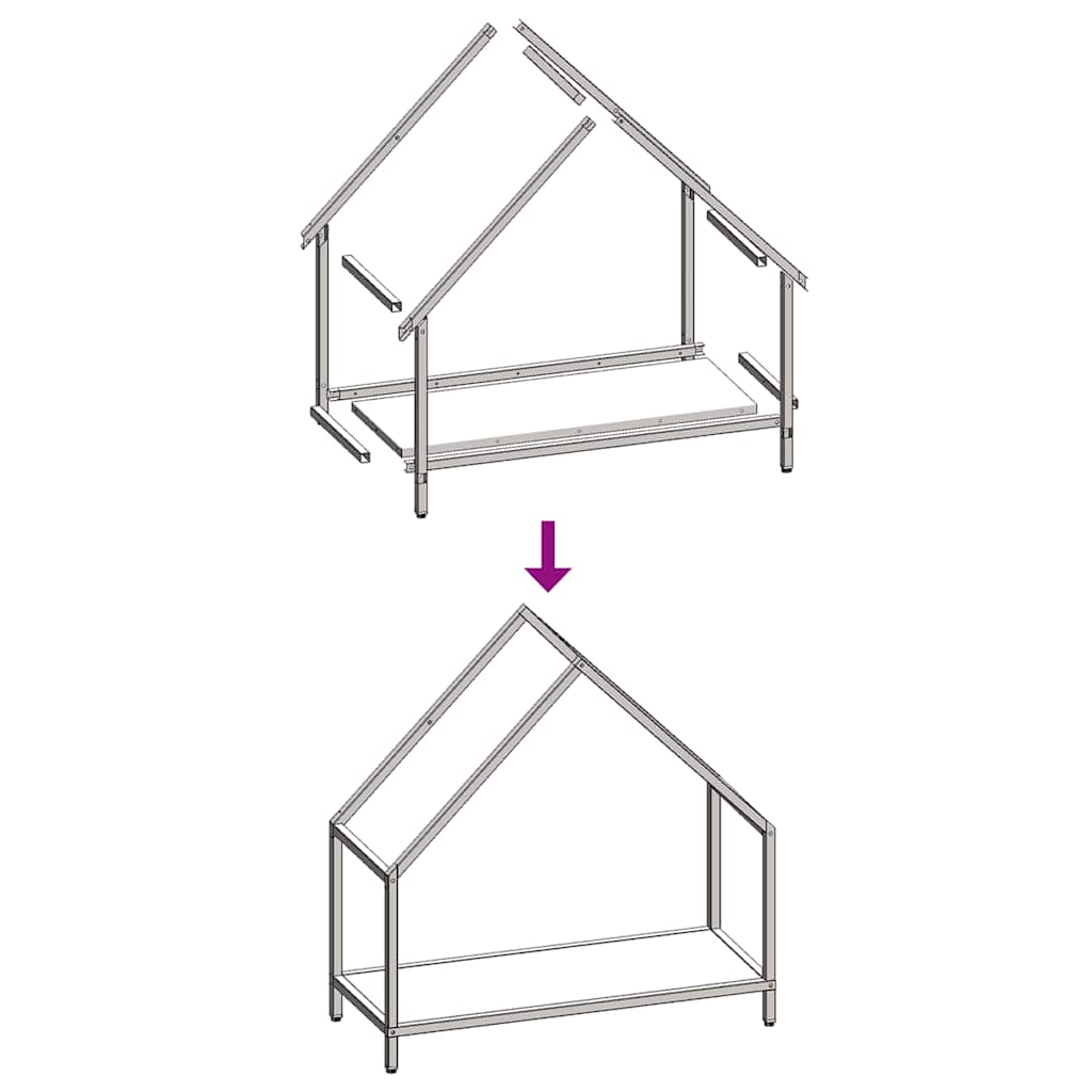 Fekete hidegen hengerelt acél tűzifatároló 60x25x60 cm