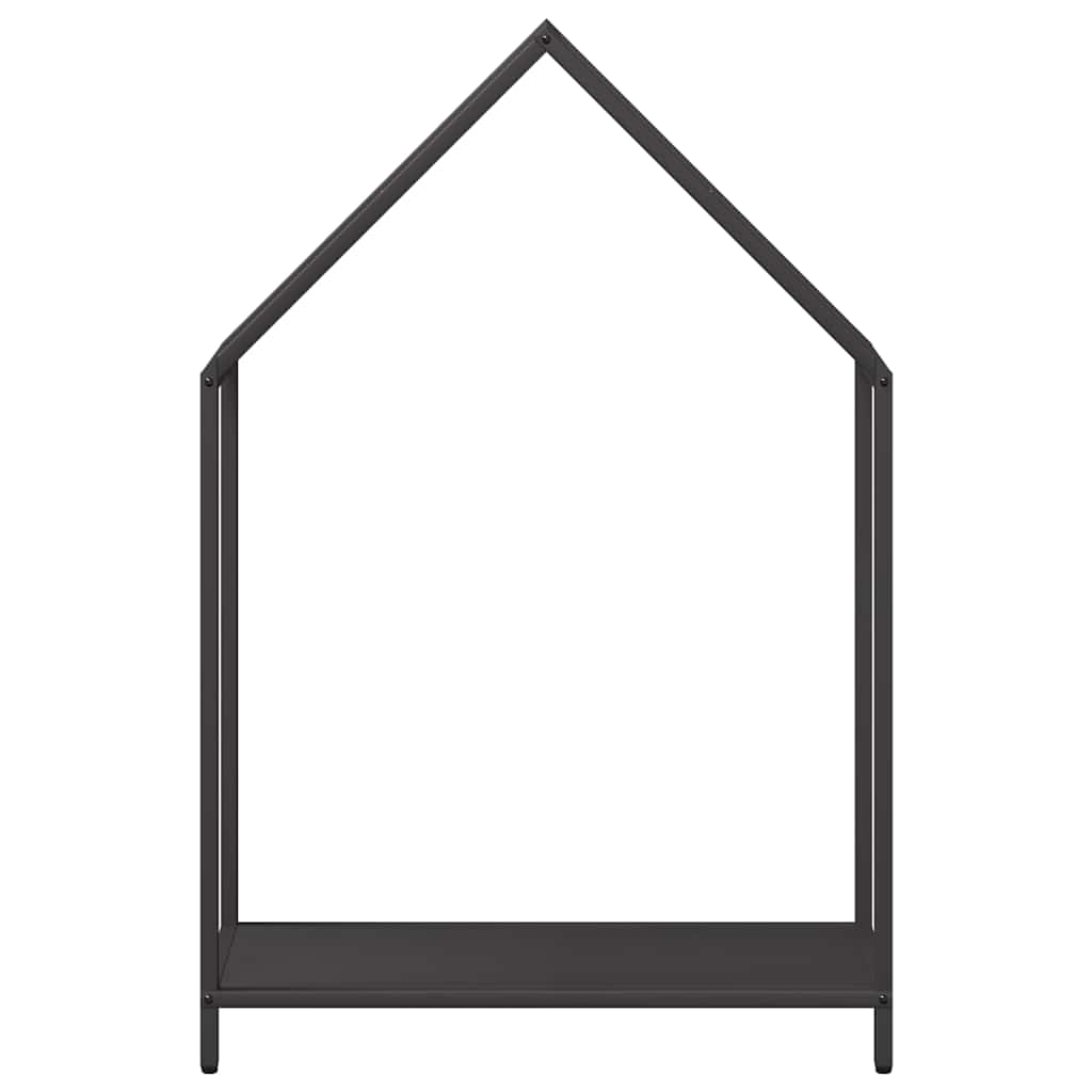 Fekete hidegen hengerelt acél tűzifatároló 60x25x90 cm